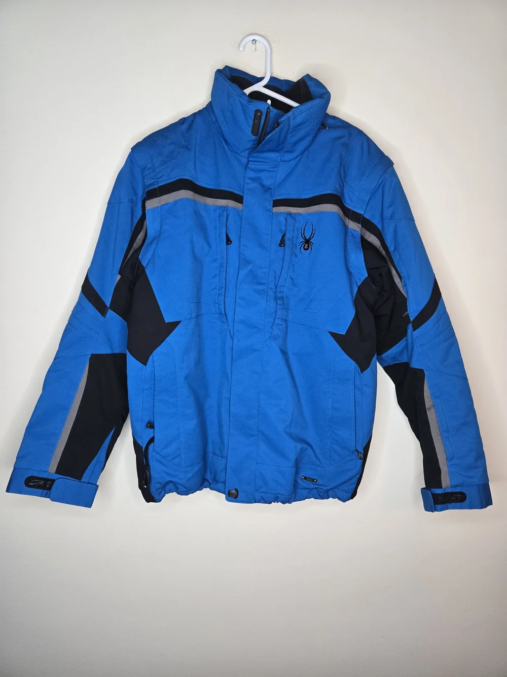 Vintage RARE Spyder 2-in-1 Convertible Ski Jacket Vest Blue Black Men’s M Y2K